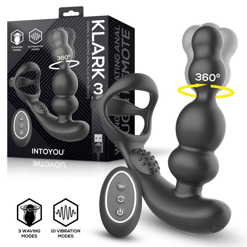 Klark Vibrating and Waving Butt Plug with Remote Klark Vibrating and Waving Butt Plug with Remote