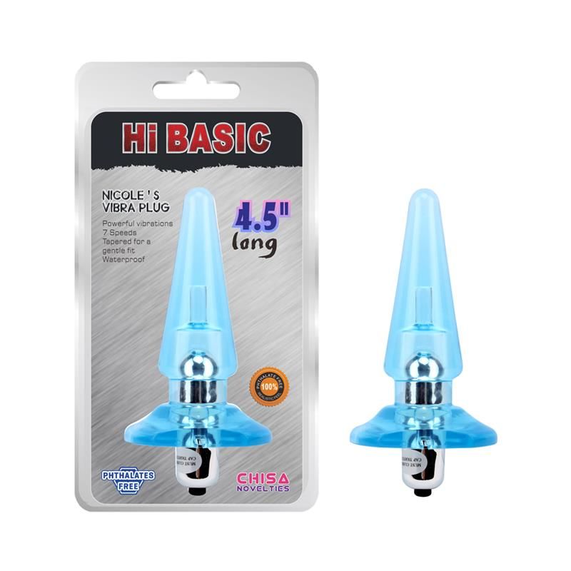 Vibrating Butt Plug Nicoles 12.5 x 3.2 cm Azul Vibrating Butt Plug Nicoles 12.5 x 3.2 cm Azul