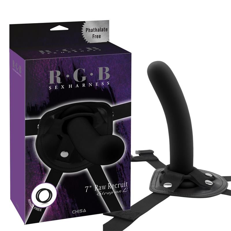 Strap-On with Dildo Raw Recruit Size L Black Strap-On with Dildo Raw Recruit Size L Black