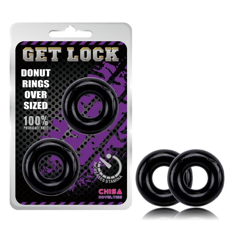 Donut Rings Over Sized Black Donut Rings Over Sized Black