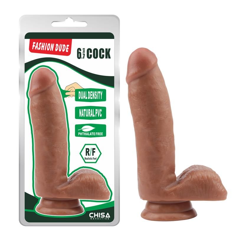 Dildo Dual density Fashion Dude 17 x 3.6 cm Tan Dildo Dual density Fashion Dude 17 x 3.6 cm Tan