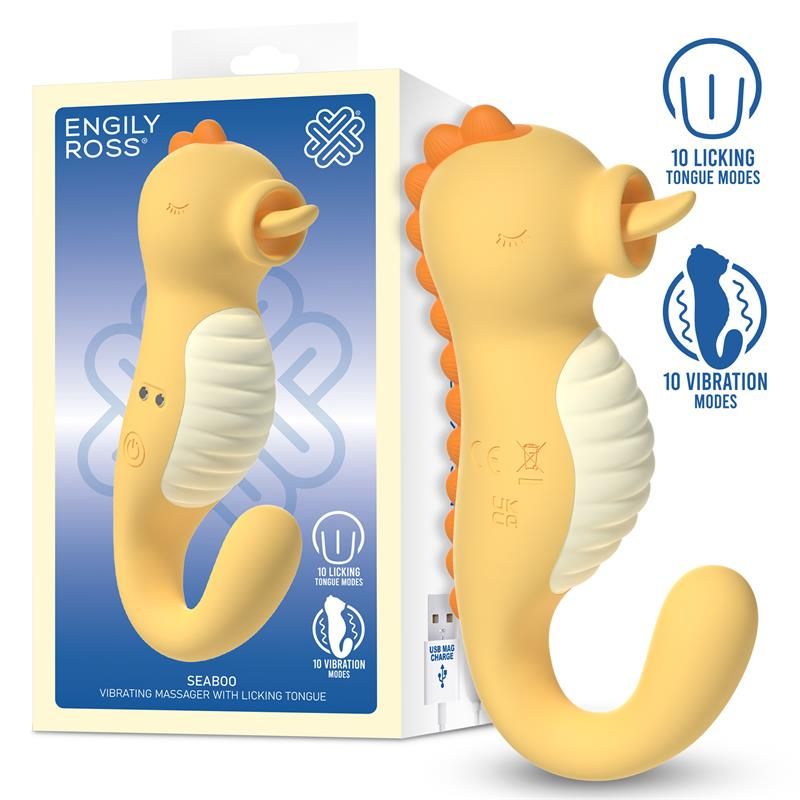 Seaboo Massager with Vibration and Licking Tongue Seaboo Massager with Vibration and Licking Tongue