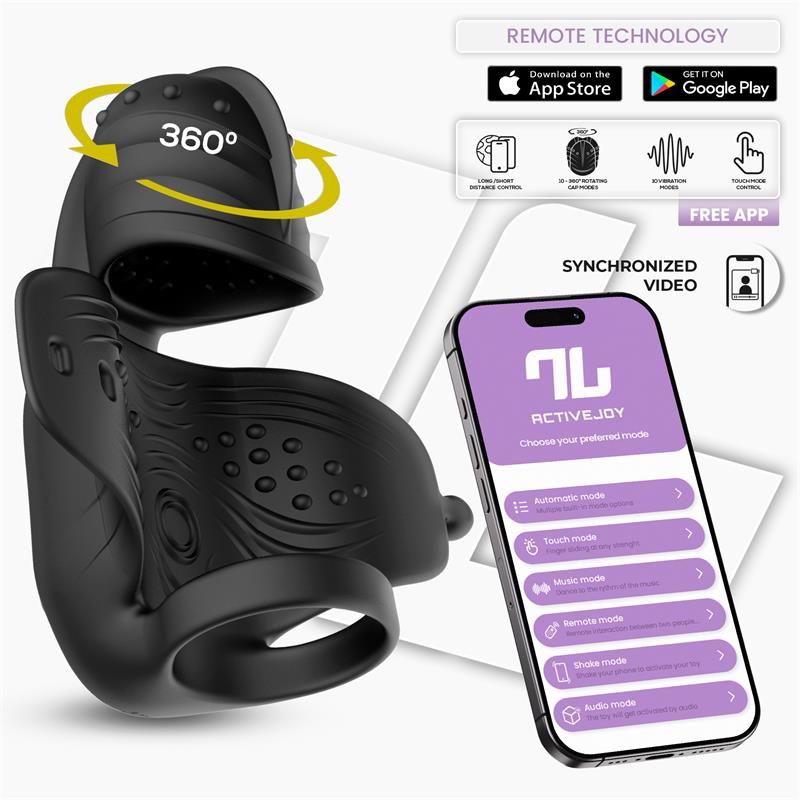 Zonte Rotating Cap Vibrating Masturbator with App Zonte Rotating Cap Vibrating Masturbator with App