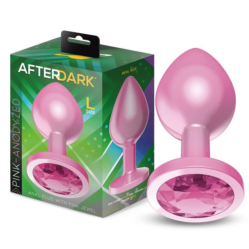 Anodyzed Anal Plug Pink with Jewel Size L Anodyzed Anal Plug Pink with Jewel Size L