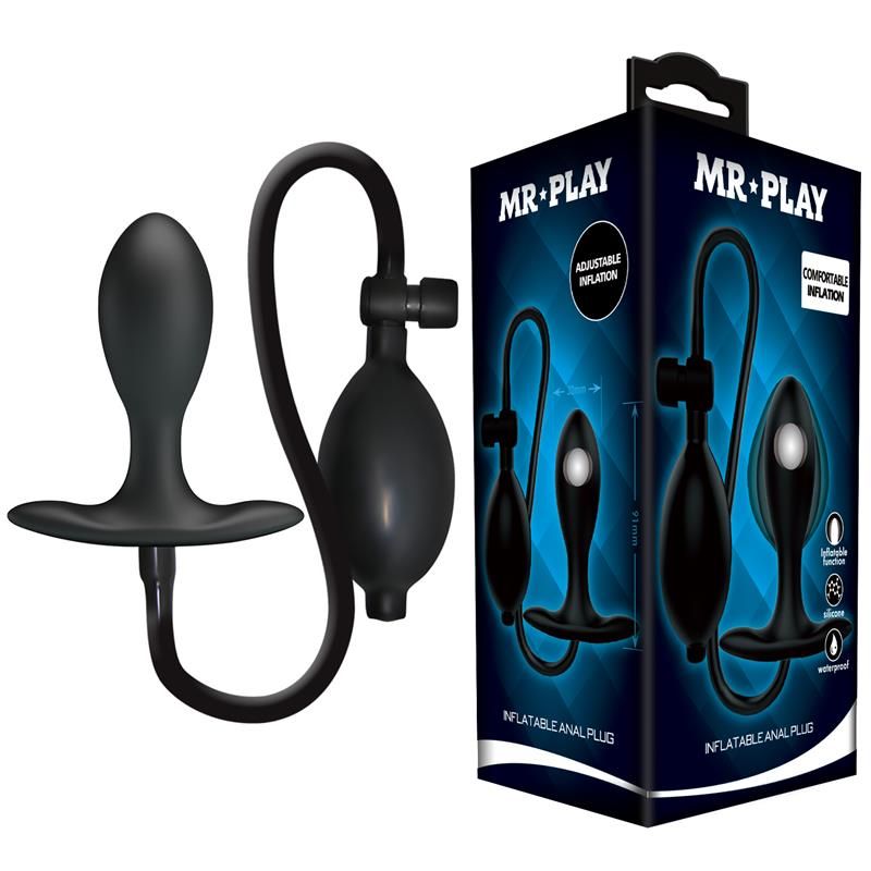 Inflatable Anal Plug with Internal Ball Weight Inflatable Anal Plug with Internal Ball Weight