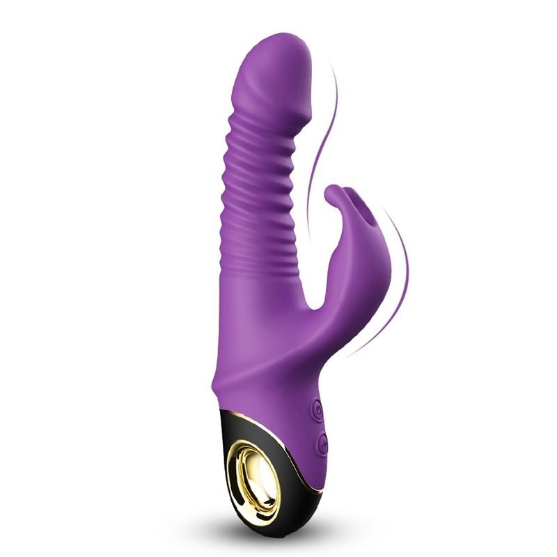 Vibrator with Thrusting and 360? Wiggling Purple Vibrator with Thrusting and 360? Wiggling Purple