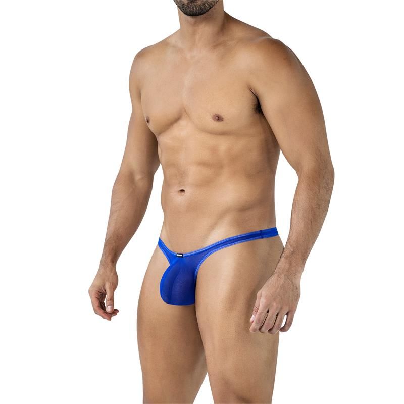 C4MSPXBUL04 Thong Bulge Plus Mesh Electric Blue - Taglia M C4MSPXBUL04 Thong Bulge Plus Mesh Electric Blue - Taglia M