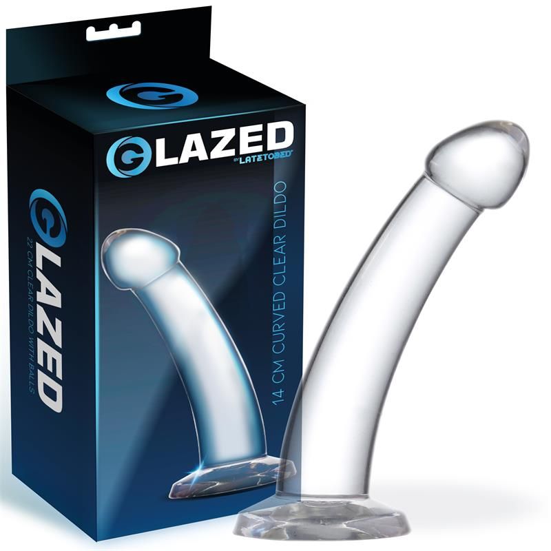 Curved Dildo Crystal Material 14 cm Curved Dildo Crystal Material 14 cm