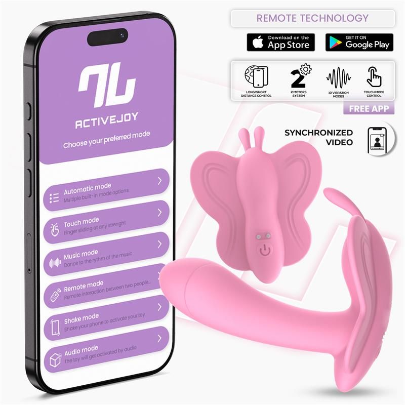 Wingy Butterfly Vibrator with App Pink Wingy Butterfly Vibrator with App Pink