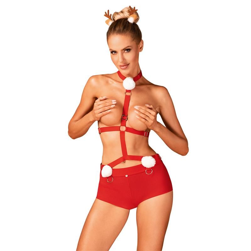 Ms Reindy Harness, Panties and Hair Clips - Taglia M/L Ms Reindy Harness, Panties and Hair Clips - Taglia M/L