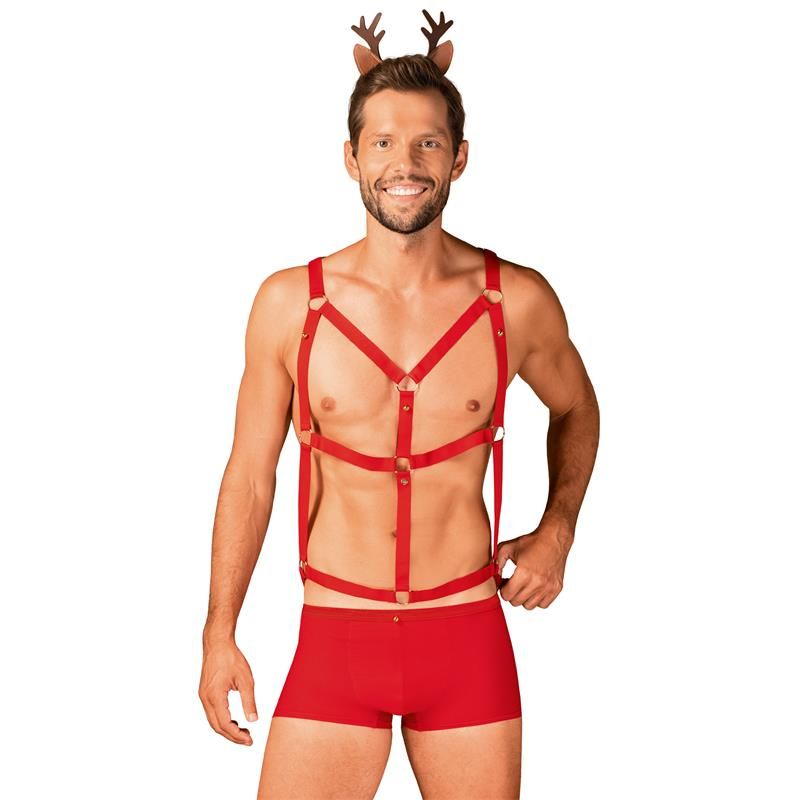Mr Reindy Shorts, Harness and Headband Set - Taglia S/M