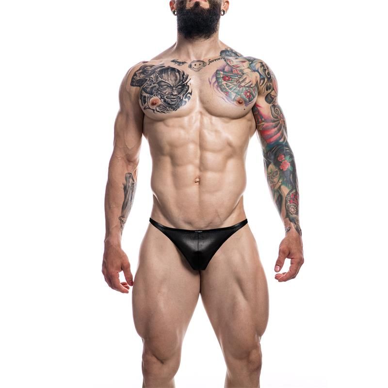 C4M11 Brazilian Brief Leatherette Black - Taglia S C4M11 Brazilian Brief Leatherette Black - Taglia S