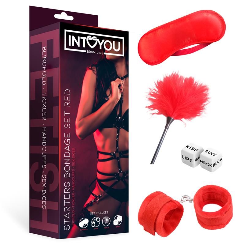 Starters Bondage Set 4 Pieces Red Starters Bondage Set 4 Pieces Red
