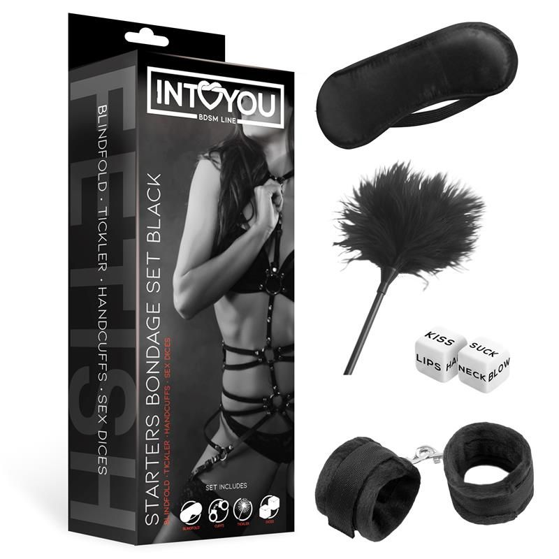 Starters Bondage Set 4 Pieces Black Starters Bondage Set 4 Pieces Black