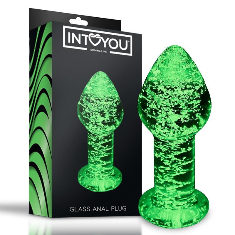 Glow in the Dark Glass Butt Plug Glow in the Dark Glass Butt Plug