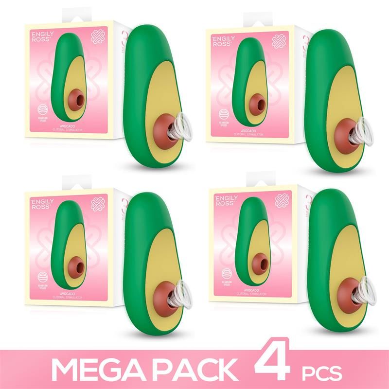 Pack of 4 Avocado Clitoral Stimulator with Suction Pack of 4 Avocado Clitoral Stimulator with Suction