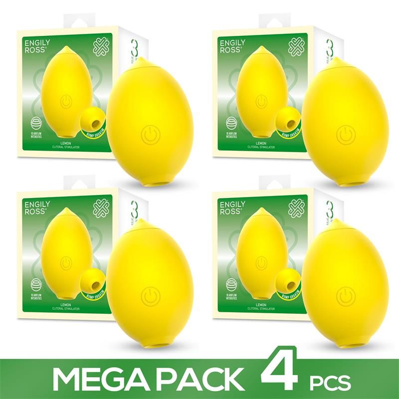 Pack of 4 Lemon Clitoral Stimulator with Suction Pack of 4 Lemon Clitoral Stimulator with Suction