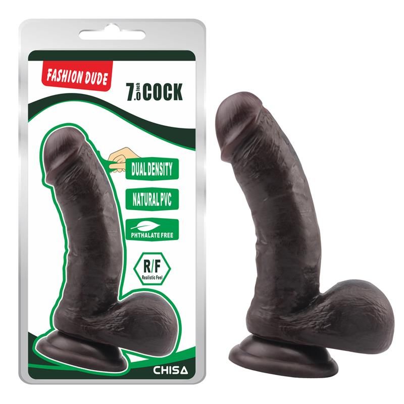 Dildo Dual Density Fashion Dude 17.5 x 4 cm Brown Dildo Dual Density Fashion Dude 17.5 x 4 cm Brown