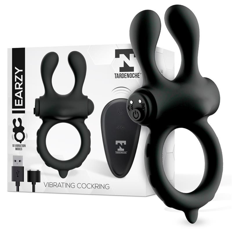 Earzy Vibrating Penis Ring with Remote Control USB Magnetic Silicone Earzy Vibrating Penis Ring with Remote Control USB Magnetic Silicone