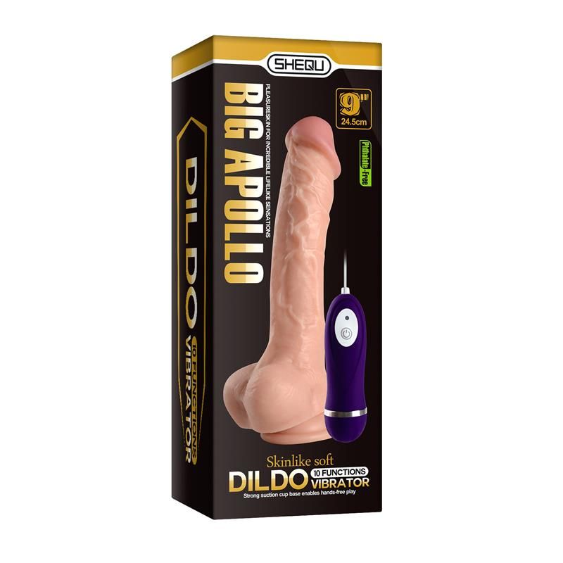 Realistic Vibe Remote Control Apolo 24.5 cm Realistic Vibe Remote Control Apolo 24.5 cm