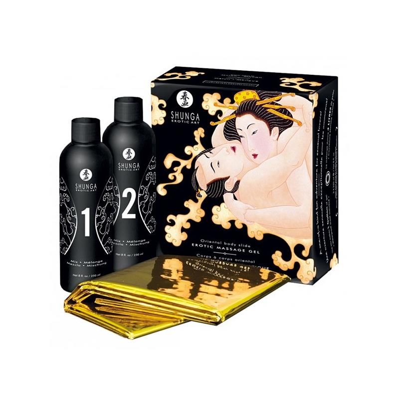 Shunga Massaje Gel Kit Sparkling Wine Aroma Shunga Massaje Gel Kit Sparkling Wine Aroma