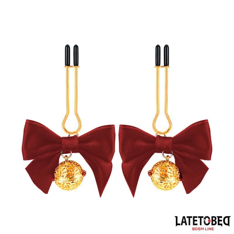 Nipple Clamps with Red Bow Nipple Clamps with Red Bow