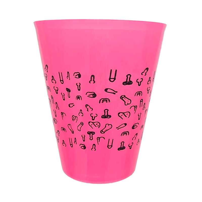 Plastic Cup with Penis Fuscia 500ml Plastic Cup with Penis Fuscia 500ml