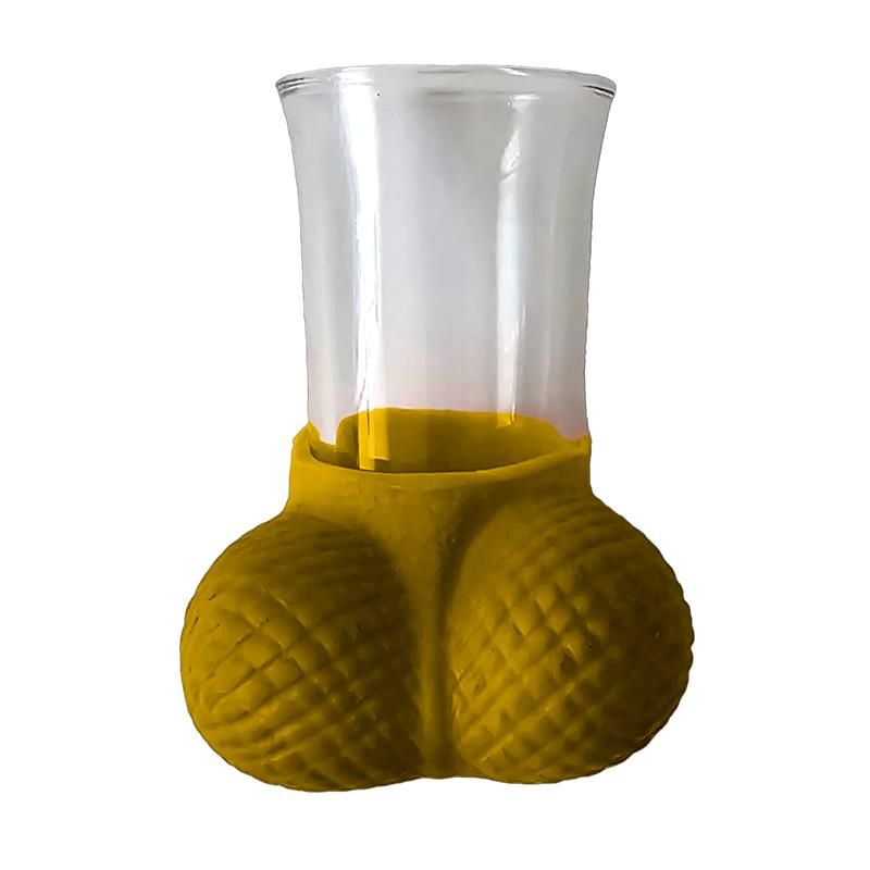 Testicle Glass Shot Golden Testicle Glass Shot Golden
