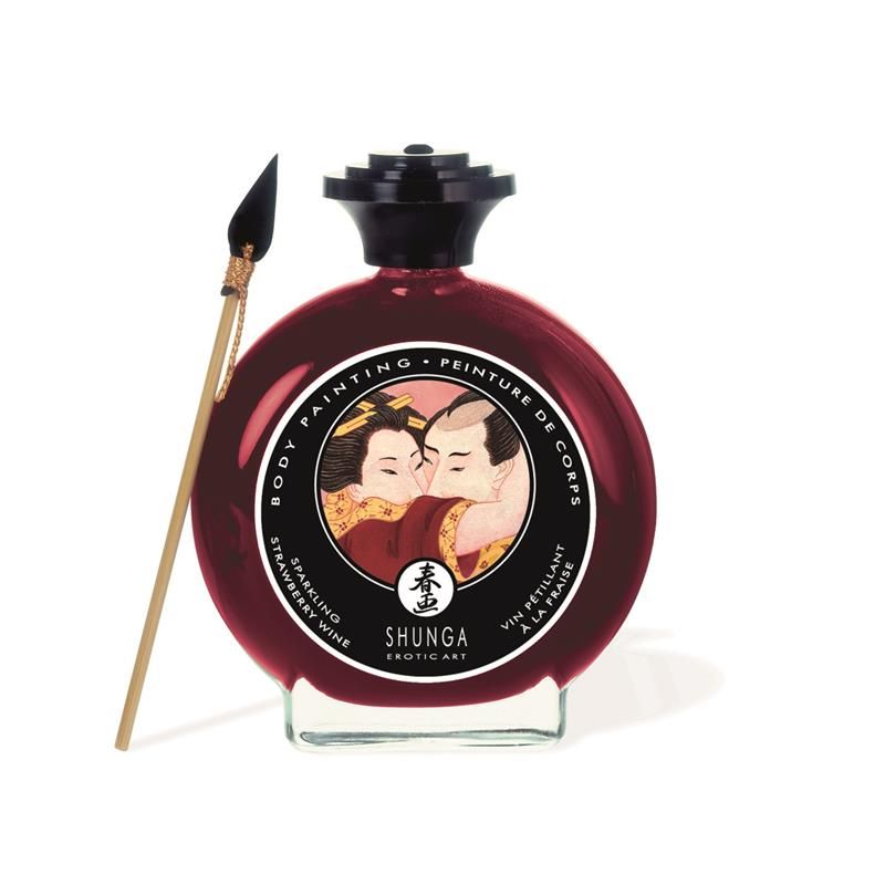 Shunga Kisable Body Paint Strawberry Wine Flavor Shunga Kisable Body Paint Strawberry Wine Flavor