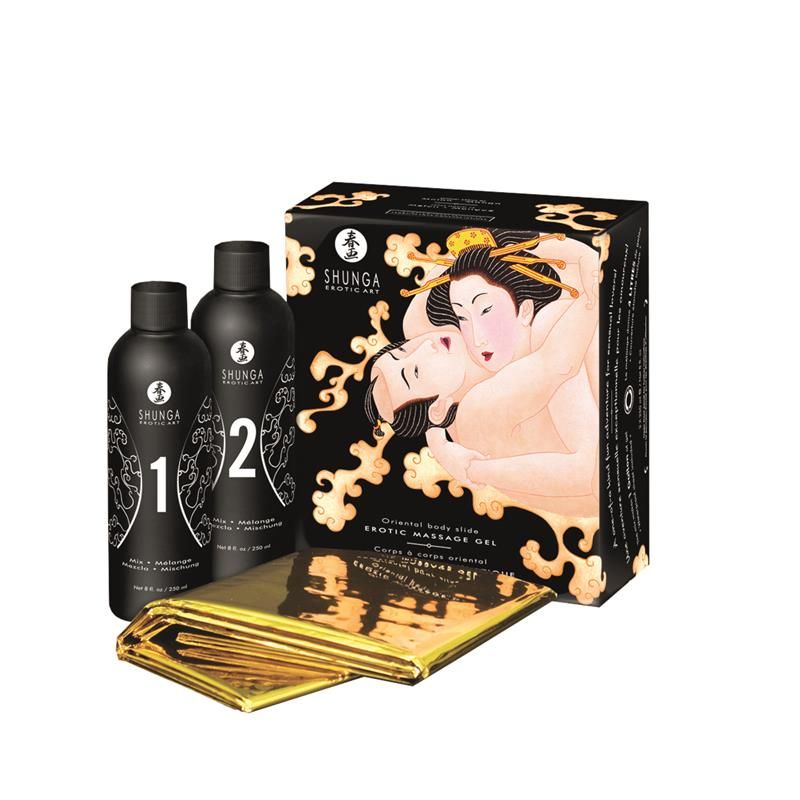 Shunga Massaje Gel Kit Melon and Mango Aroma Shunga Massaje Gel Kit Melon and Mango Aroma