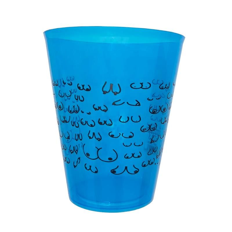 Plastic Cup with Breast Blue 500 ml Plastic Cup with Breast Blue 500 ml