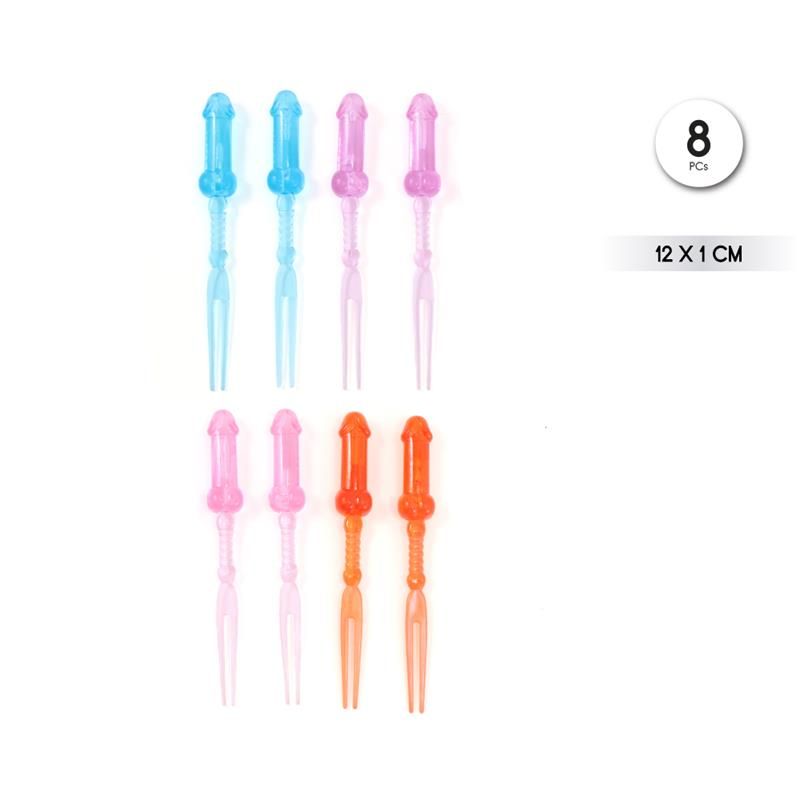 Penis-shaped skewers 8 units Penis-shaped skewers 8 units