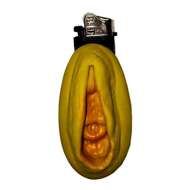 Vagina Shaped Lighter Gold Vagina Shaped Lighter Gold
