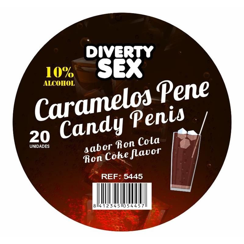 20 Penis-shaped candies Ron Cola Flavor 20 Penis-shaped candies Ron Cola Flavor