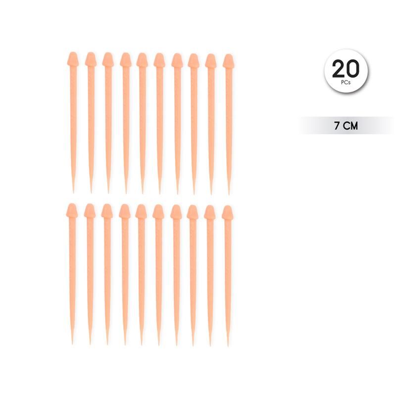 Penis-shaped skewers 20 units Penis-shaped skewers 20 units