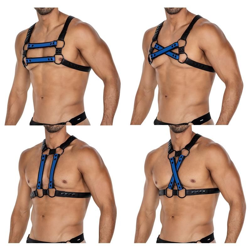 H4RNESS06 Chest Harness 4WAY Radiant Blue One Size H4RNESS06 Chest Harness 4WAY Radiant Blue One Size
