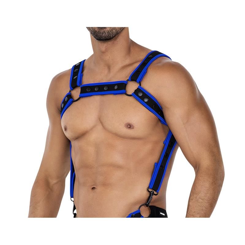 H4RNESS05 Chest Harness Neon Electric Blue One Size H4RNESS05 Chest Harness Neon Electric Blue One Size