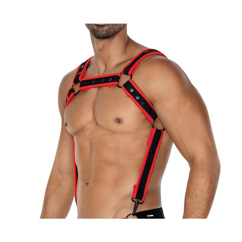 H4RNESS05 Chest Harness Neon Red One size H4RNESS05 Chest Harness Neon Red One size
