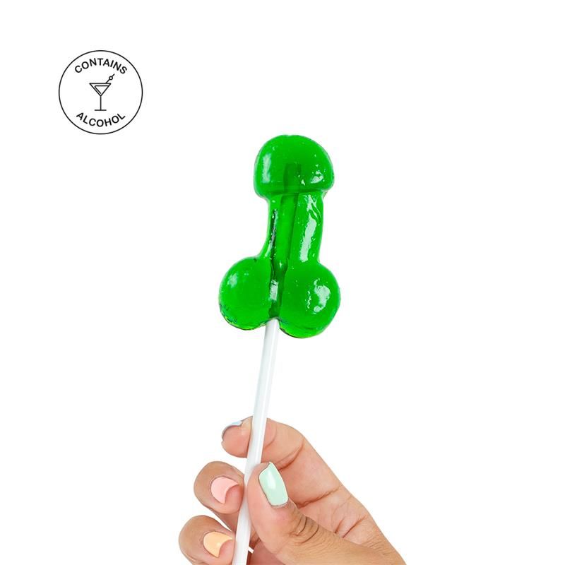 Penis Shaped Lollipop Mojito Flavor with Alcohol Penis Shaped Lollipop Mojito Flavor with Alcohol