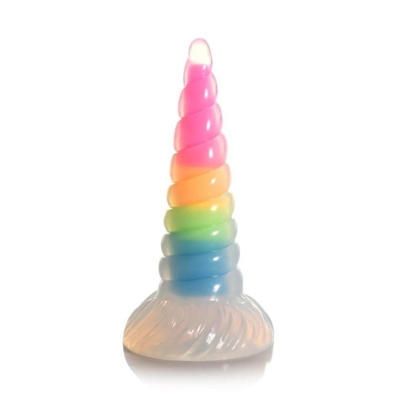 Luminescent Rainbow Dildo Glow-in-the-dark Luminescent Rainbow Dildo Glow-in-the-dark