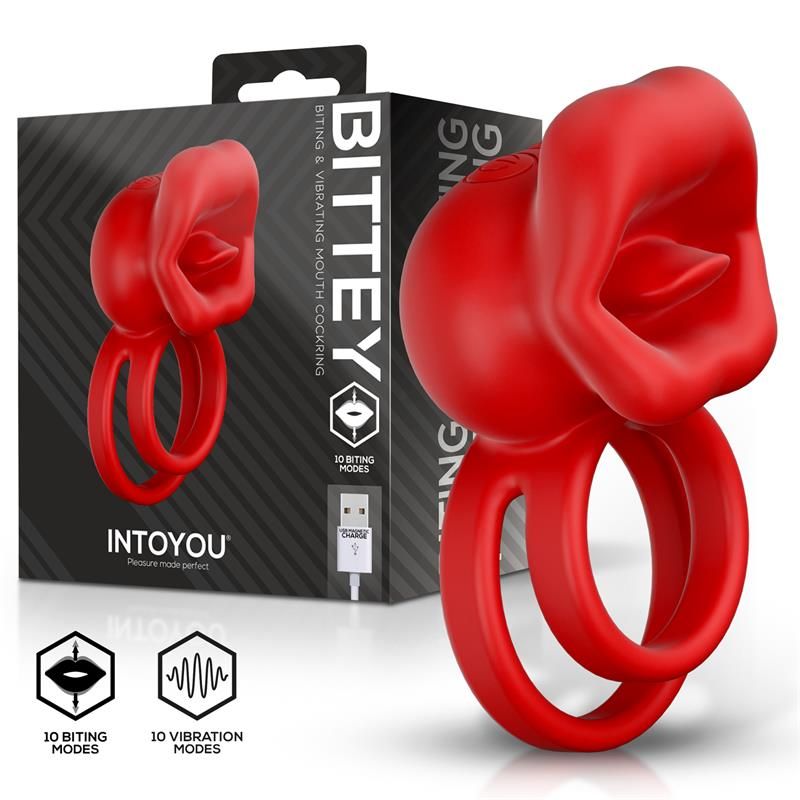 Bittey Cock Ring with Vibration and Biting Bittey Cock Ring with Vibration and Biting