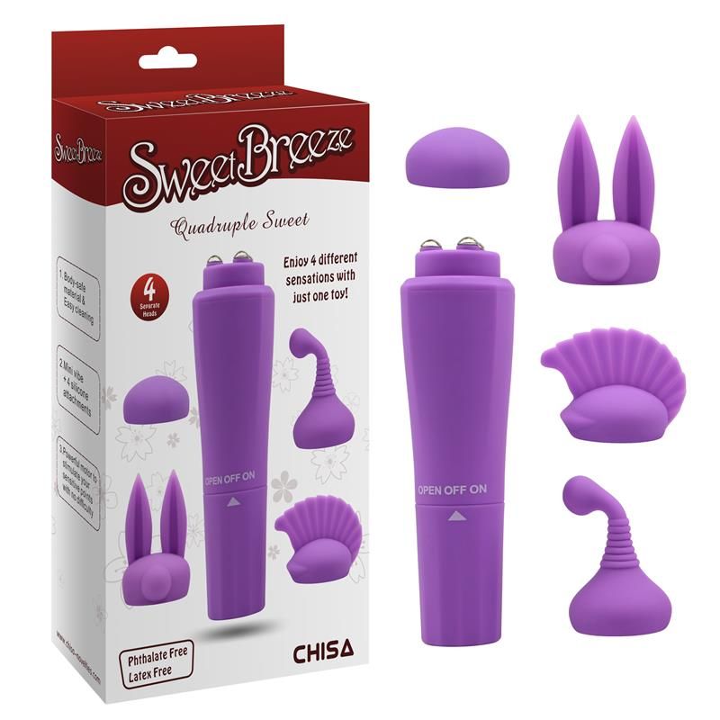 Stimulator with 4 Heads Sweet Purple Stimulator with 4 Heads Sweet Purple