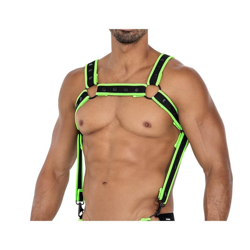 H4RNESS05 Chest Harness Neon Green One Size H4RNESS05 Chest Harness Neon Green One Size