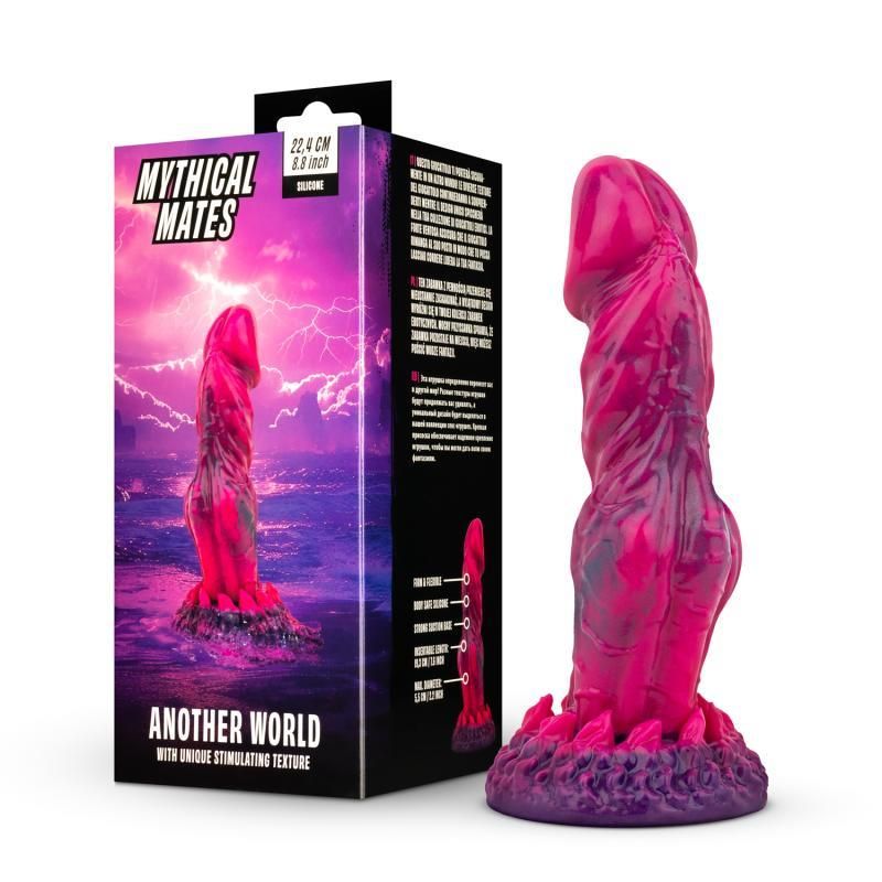 Another World Dildo Pink and Purple 22.4 cm - 8.8 Another World Dildo Pink and Purple 22.4 cm - 8.8
