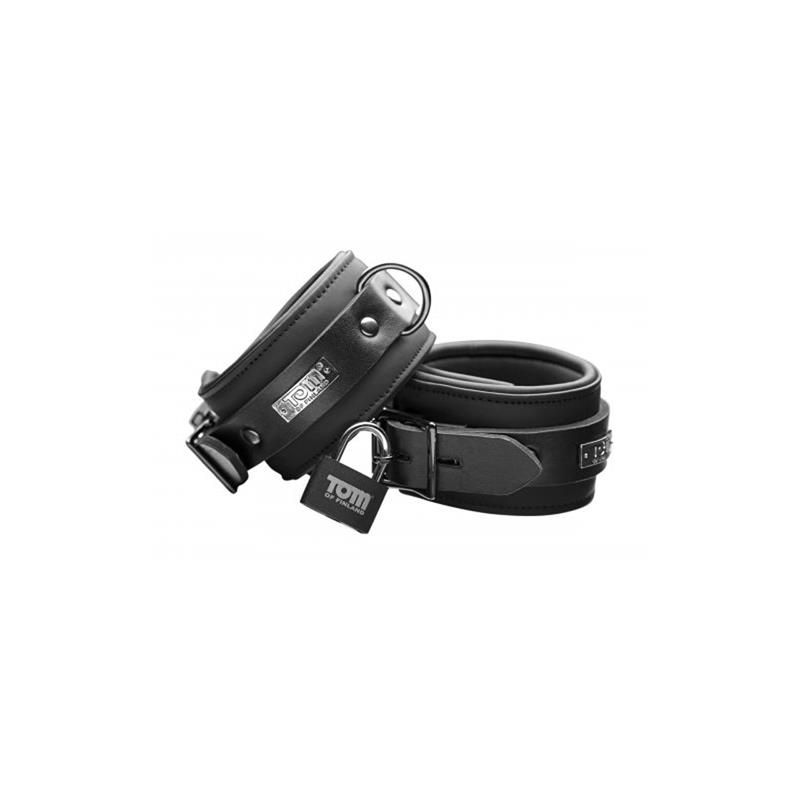 Neoprene Ankle Cuffs with Locks Black Neoprene Ankle Cuffs with Locks Black