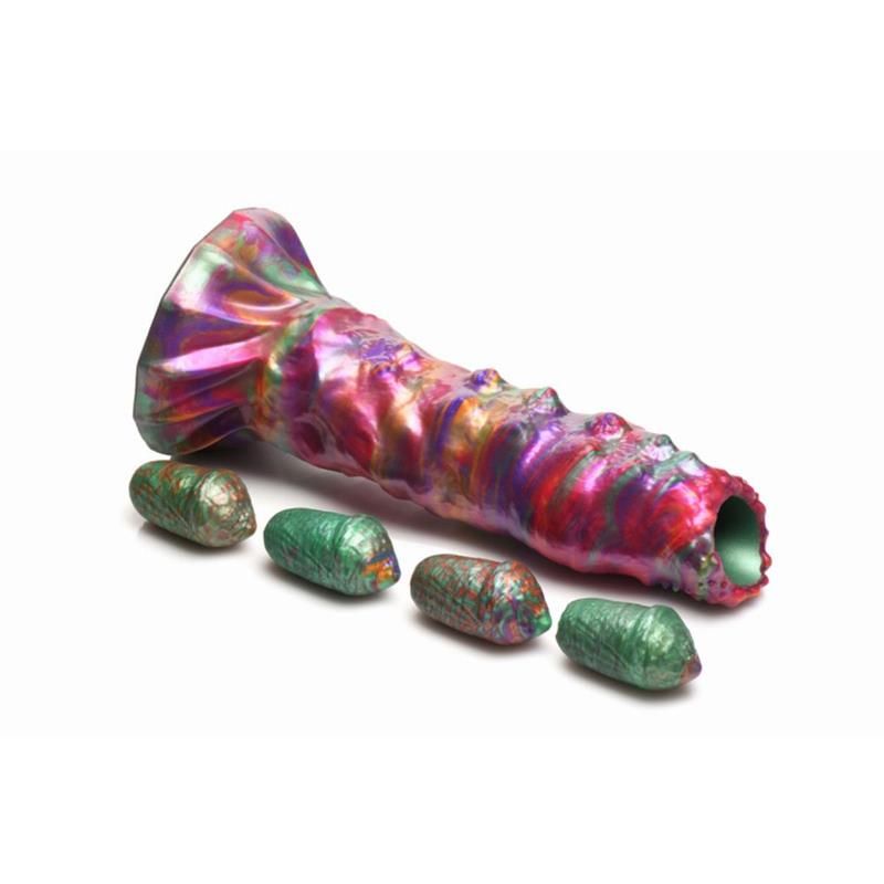 Ovipositor dildo with 4 silicone eggs 9 Ovipositor dildo with 4 silicone eggs 9