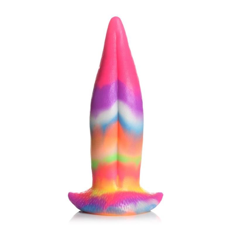 Glow-In-The-Dark Unicorn Tongue Dildo 8.4 Glow-In-The-Dark Unicorn Tongue Dildo 8.4