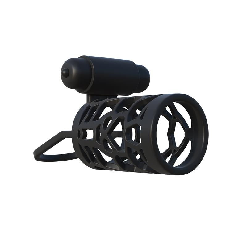 Fantasy C-Ringz Thick Dick Silicone Vibrating Cage Black Fantasy C-Ringz Thick Dick Silicone Vibrating Cage Black