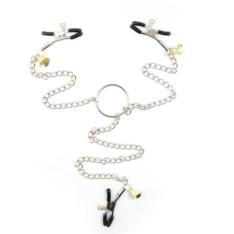 Nipple Clamps and Clit Clamps with Chain Metal Nipple Clamps and Clit Clamps with Chain Metal