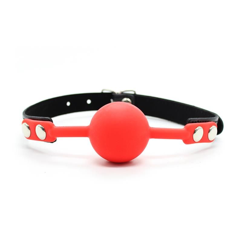 Silicone Ball Gag 4 cm Black/Red Silicone Ball Gag 4 cm Black/Red